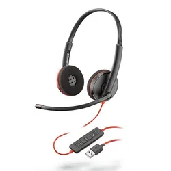 POLY Casque Plantronics Blackwire C3220 - Filaire - Design Sur tête - Stéréo - Noir - Supra-aural - Fréquence 20 Hz/20 kHz