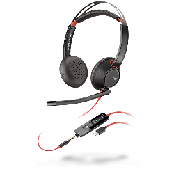 POLY Blackwire 5220 Casque Avec fil Arceau Bureau/Centre d'appels Noir