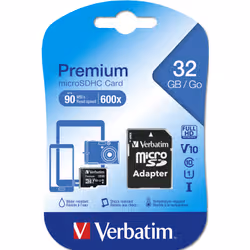 Verbatim Premium mémoire flash 32 Go MicroSDHC Classe 10 - Vue supplémentaire 3
