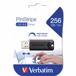 Verbatim Clé USBPinStripe 3.0 de 256 Go - Noire - Vue supplémentaire 5