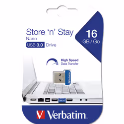 Verbatim Store 'n' Stay Nano lecteur USB flash 16 Go USB Type-A 2.0 Bleu - Vue supplémentaire 6