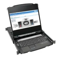 Tripp Lite B030-008-17-IP commutateur écran, clavier et souris Grille de montage Noir