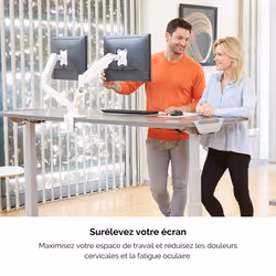 Fellowes Eppa 9683501 support d'écran plat pour bureau 99,1 cm (39") Blanc - Vue supplémentaire 4