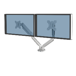 Fellowes Bras porte-écrans double Platinum Series - Argent