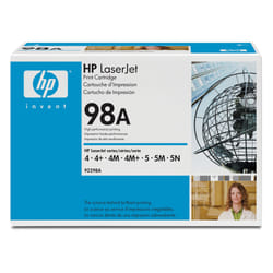 HP 98A Black Original LaserJet Toner Cartridge Cartouche de tonerNoir