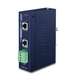 PLANET IPOE-162S séparateur voix-données Connexion Ethernet, supportant l'alimentation via ce port (PoE) Bleu