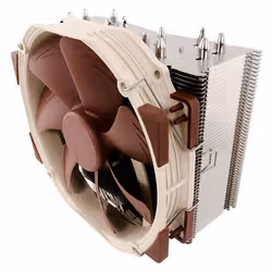 Noctua NH-U14S système de refroidissement d’ordinateur Processeur Refroidisseur 12 cm Marron, Acier inoxydable - Vue supplémentaire 2