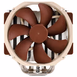 Noctua NH-U14S système de refroidissement d’ordinateur Processeur Refroidisseur 12 cm Marron, Acier inoxydable - Vue supplémentaire 3