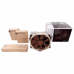 Noctua NH-U14S système de refroidissement d’ordinateur Processeur Refroidisseur 12 cm Marron, Acier inoxydable - Vue supplémentaire 4