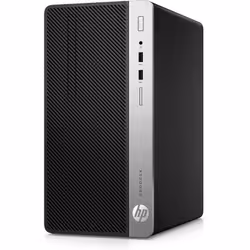 HP ProDesk 400 G4 i5-7500 Micro Tower 4 Go 500 Go HDD DOS gratuit PC Noir, Argent - Vue supplémentaire 2