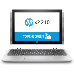 HP x2 210 G2 x5-Z8350 Hybride (2-en-1) 25,6 cm (10.1") Écran tactile Intel Atom® 4 Go DDR3L-SDRAM 128 Go SSD Windows 10 Pro Argent
