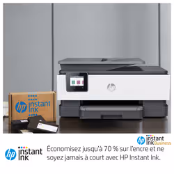HP OfficeJet Pro Imprimante tout-en-un 8023, Impression, copie, scan, fax, Chargeur automatique de documents de 35 feuilles; Numérisation vers e-mail; Impression recto-verso (1KR64B) - Vue supplémentaire 4