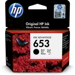 HP Cartouche d’encre Ink Advantage noire HP653 authentique