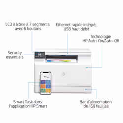 HP Color LaserJet Pro Imprimante multifonction M182n, Impression, copie, numérisation, Eco-énergétique; Sécurité renforcée - Vue supplémentaire 13