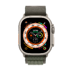 Apple Watch Ultra OLED 49 mm Numérique 410 x 502 pixels Écran tactile 4G Titane Wifi GPS (satellite)