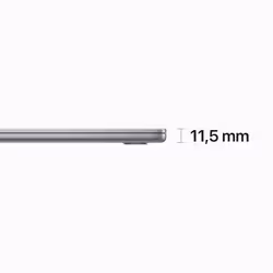 Apple MacBook Air Ordinateur portable 38,9 cm (15.3") Apple M M2 8 Go 256 Go SSD Wi-Fi 6 (802.11ax) macOS Ventura Gris - Vue supplémentaire 3