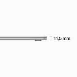 Apple MacBook Air Ordinateur portable 38,9 cm (15.3") Apple M M2 8 Go 512 Go SSD Wi-Fi 6 (802.11ax) macOS Ventura Argent - Vue supplémentaire 3