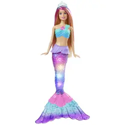 Barbie Dreamtopia - Poupée Sirène Lumières Scintillantes - Poupée Mannequin - 3 ans et +
