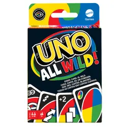 Games Mattel - Uno All Wild - Jeu De Cartes Famille - 7 Ans Et +