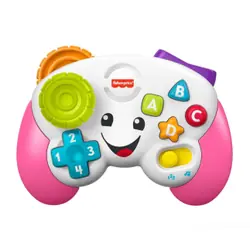 Fisher-Price Rires et Éveil Manette De Jeu Et D'Apprentissage Rose Version Française - Jouet D’Éveil - 6 Mois Et +