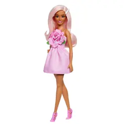 Barbie Fashionistas – Poupée Robe Sans Bretelle Rose