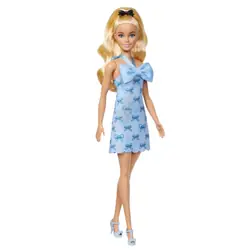 Barbie Fashionistas – Poupée Robe Dos Nu Bleu Layette