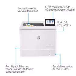 HP Color LaserJet Enterprise M555dn, Imprimer, Itinérance; Impression recto-verso Éco-énergétique; Sécurité renforcée - Vue supplémentaire 7