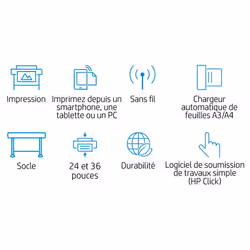 HP Designjet Studio Steel imprimante grand format Wifi A jet d'encre thermique Couleur 2400 x 1200 DPI 914 x 1897 mm Ethernet/LAN - Vue supplémentaire 14