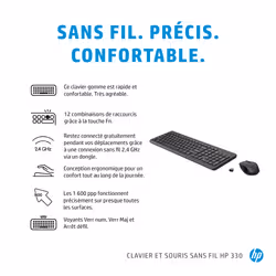HP Ensemble combiné clavier et souris sans fil 330 - Vue supplémentaire 6