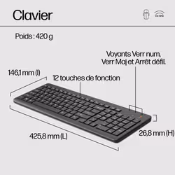 HP Ensemble combiné clavier et souris sans fil 330 - Vue supplémentaire 8
