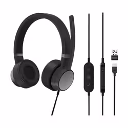 Lenovo Go Wired ANC Casque Avec fil Arceau Car/Home office USB Type-C Noir - Vue supplémentaire 8