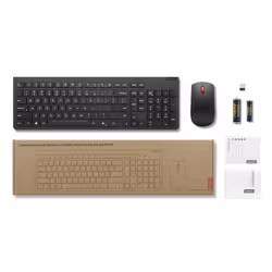 Lenovo 4X31R64464 clavier Souris incluse Bureau RF sans fil Français Noir - Vue supplémentaire 6