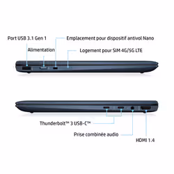 HP Elite Dragonfly G2 i5-1135G7 Hybride (2-en-1) 33,8 cm (13.3")8 Go 256 Go SSD Windows 10 Pro Noir - Vue supplémentaire 21