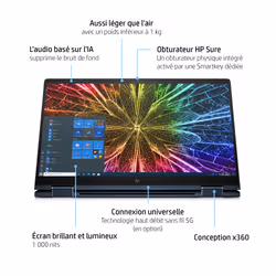HP Elite Dragonfly G2 i5-1135G7 Hybride (2-en-1) 33,8 cm (13.3")8 Go 256 Go SSD Windows 10 Pro Noir - Vue supplémentaire 22