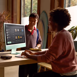 Apple iMac Apple M M4 59,7 cm (23.5") 4480 x 2520 pixels PC All-in-One 16 Go 256 Go SSD macOS Sequoia Wi-Fi 6E (802.11ax) Bleu - Vue supplémentaire 5