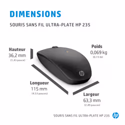HP Souris sans fil ultra-plate 235 - Vue supplémentaire 11