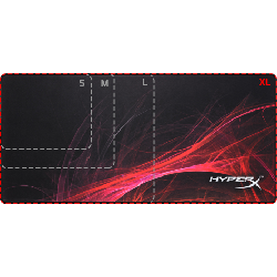 HP FURY S Speed Tapis de souris de jeu Noir, Rouge