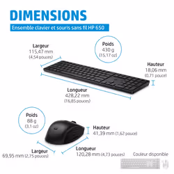HP Ensemble clavier et souris sans fil 650 - Vue supplémentaire 4