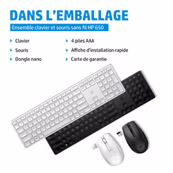 HP Ensemble clavier et souris sans fil 650 - Vue supplémentaire 9