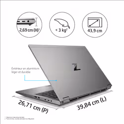 HP ZBook Fury 17.3 G8 Mobile Workstation PC i7-11800H 43,9 cm (17.3") Full HD 16 Go 512 Go SSD NVIDIA T1200 Windows 10 Pro - Vue supplémentaire 12