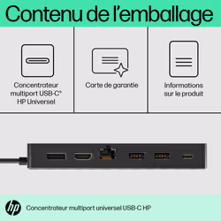 HP 50H55AA hub & concentrateur USB 3.2 Gen 2 (3.1 Gen 2) Type-C Noir - Vue supplémentaire 11