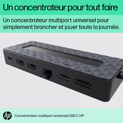 HP 50H55AA hub & concentrateur USB 3.2 Gen 2 (3.1 Gen 2) Type-C Noir - Vue supplémentaire 8