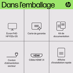 HP P22v G5 écran plat de PC 21.4" Full HD Noir - Vue supplémentaire 13