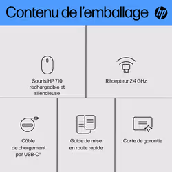 HP Souris silencieuse rechargeable 710 - Vue supplémentaire 4