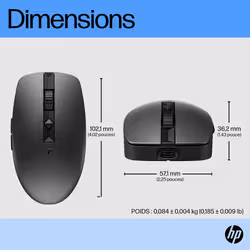 HP Souris silencieuse rechargeable 710 - Vue supplémentaire 5