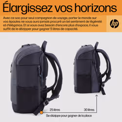 HP Sac à dos pour ordinateur portable Travel 25 litres 15,6 pouces (gris acier) - Vue supplémentaire 6