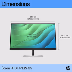 HP Écran FHD E27 G5 - Vue supplémentaire 8