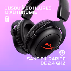 HyperX Cloud II Core Wireless GAM HEADSET Avec fil &sans fil Arceau Gaming Noir - Vue supplémentaire 3
