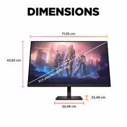 HP OMEN by 31.5 inch QHD 165Hz Gaming Monitor - OMEN 32q écran plat de PC - Vue supplémentaire 12
