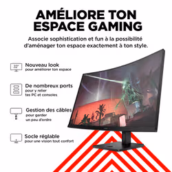 HP OMEN by 31.5 inch QHD 165Hz Curved Gaming Monitor - OMEN 32c écran plat de PC - Vue supplémentaire 10